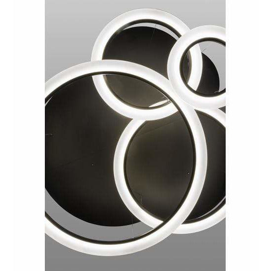 2nd Ave Lighting Pendants Solar Black / Crystal Idalight / Glass Fabric Idalight Anillo Pendant By 2nd Ave Lighting 152053