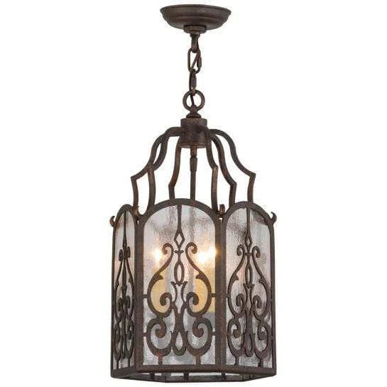 2nd Ave Lighting Pendants Gilded Tobacco / Clear Seeded Glass / Glass Fabric Idalight Antencio Pendant By 2nd Ave Lighting 155287