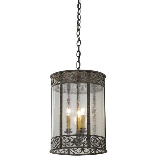 2nd Ave Lighting Pendants Ash / Clear Seeded Glass / Glass Fabric Idalight Antencio Pendant By 2nd Ave Lighting 155290