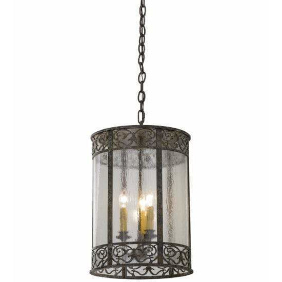 2nd Ave Lighting Pendants Ash / Clear Seeded Glass / Glass Fabric Idalight Antencio Pendant By 2nd Ave Lighting 155290