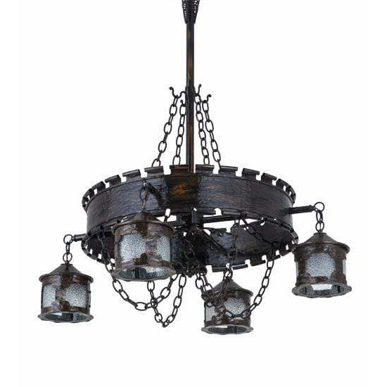2nd Ave Lighting Chandeliers Gothic Gold / Clear Granite Glass / Glass Fabric Idalight Antique Gothic Chandelier By 2nd Ave Lighting 183579