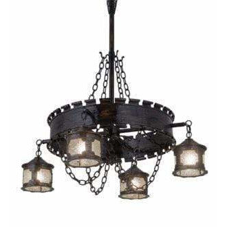 2nd Ave Lighting Chandeliers Gothic Gold / Clear Granite Glass / Glass Fabric Idalight Antique Gothic Chandelier By 2nd Ave Lighting 183579