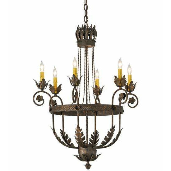 2nd Ave Lighting Chandeliers Gilded Tobacco / Glass Fabric Idalight Antonia Chandelier By 2nd Ave Lighting 120411