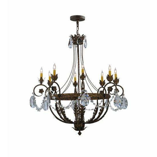 2nd Ave Lighting Chandeliers Pompeii Gold / Glass Fabric Idalight Antonia Chandelier By 2nd Ave Lighting 120414