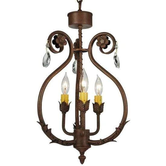 2nd Ave Lighting Chandeliers Antique Rust / Glass Fabric Idalight Antonia Chandelier By 2nd Ave Lighting 132457