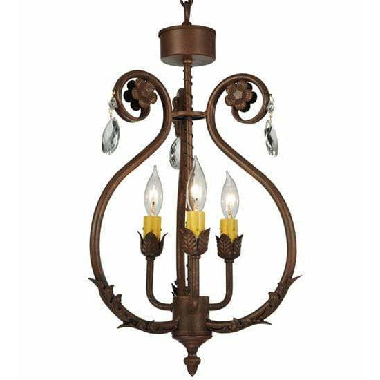 2nd Ave Lighting Chandeliers Antique Rust / Glass Fabric Idalight Antonia Chandelier By 2nd Ave Lighting 132457
