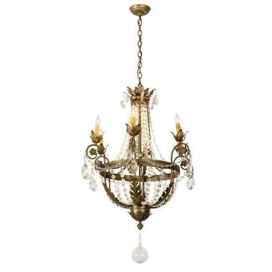 2nd Ave Lighting Chandeliers Brushed Gold / Glass Fabric Idalight Antonia Chandelier By 2nd Ave Lighting 146785