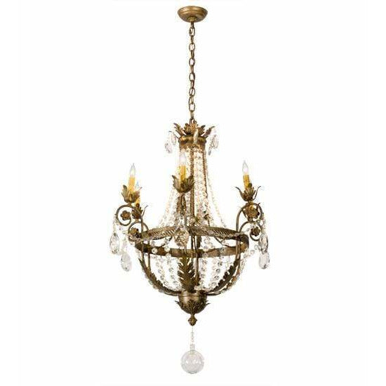 2nd Ave Lighting Chandeliers Brushed Gold / Glass Fabric Idalight Antonia Chandelier By 2nd Ave Lighting 146785
