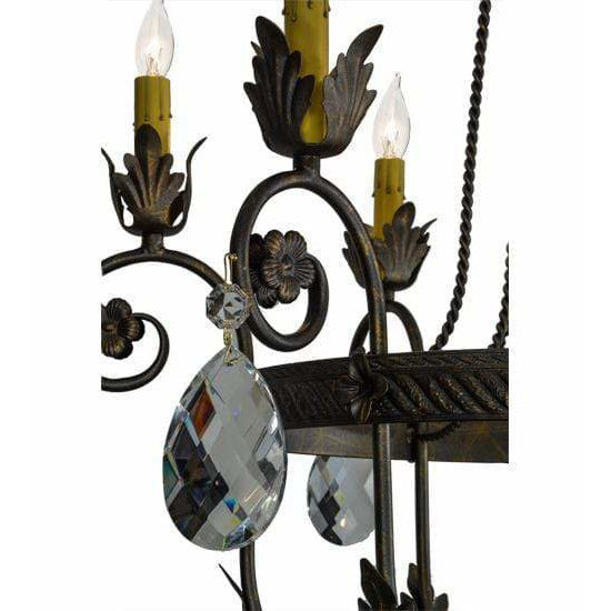 2nd Ave Lighting Chandeliers French Bronze / Glass Fabric Idalight Antonia Chandelier By 2nd Ave Lighting 152252