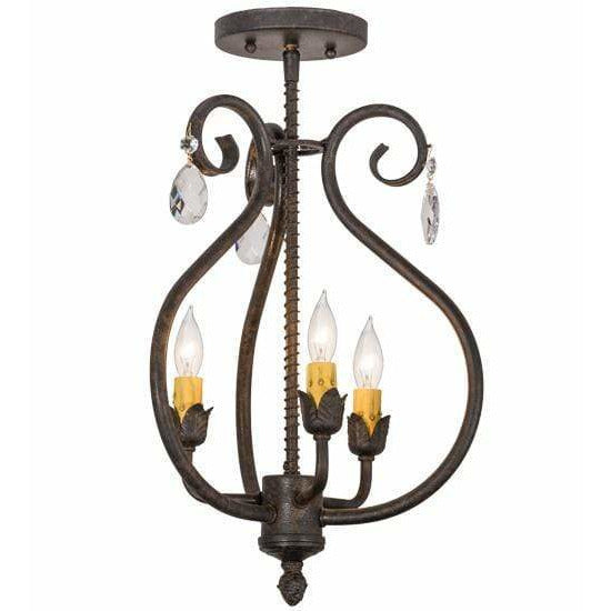 2nd Ave Lighting Chandeliers Chestnut / Glass Fabric Idalight Antonia Chandelier By 2nd Ave Lighting 157891