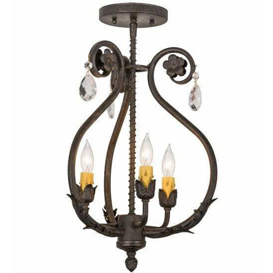 2nd Ave Lighting Chandeliers Chestnut / Glass Fabric Idalight Antonia Chandelier By 2nd Ave Lighting 157893
