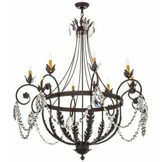 2nd Ave Lighting Chandeliers Chestnut / Glass Fabric Idalight Antonia Chandelier By 2nd Ave Lighting 167783