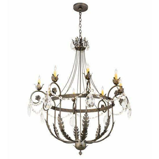 2nd Ave Lighting Chandeliers French Bronze / Glass Fabric Idalight Antonia Chandelier By 2nd Ave Lighting 178081