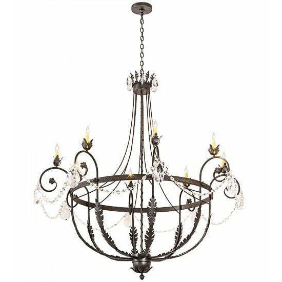 2nd Ave Lighting Chandeliers Chestnut / Glass Fabric Idalight Antonia Chandelier By 2nd Ave Lighting 188131