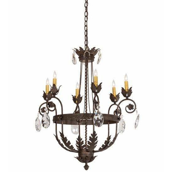 2nd Ave Lighting Chandeliers Gilded Tobacco / Crystal Antonia Chandelier By 2nd Ave Lighting 204681