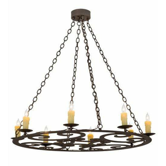 2nd Ave Lighting Chandeliers Gilded Tobacco / Glass Fabric Idalight Ashley Chandelier By 2nd Ave Lighting 175708
