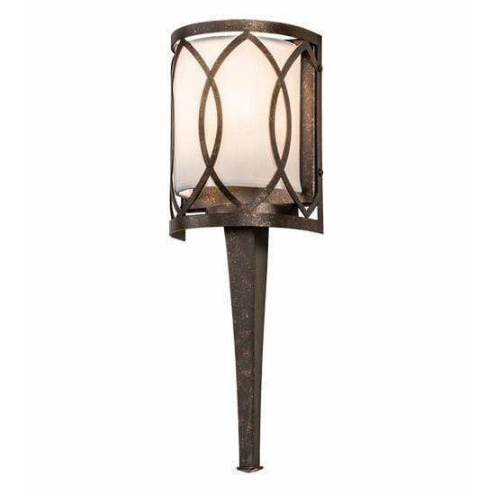 2nd Ave Lighting One Light Gilded Tabacco / Laura Cream Textrene / Fabric Ashville One Light By 2nd Ave Lighting 221009