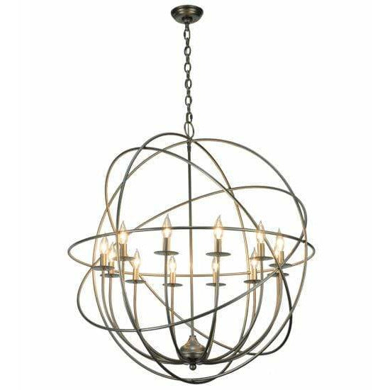 2nd Ave Lighting Chandeliers Pewter / Glass Fabric Idalight Atom Enerjisi Chandelier By 2nd Ave Lighting 139969