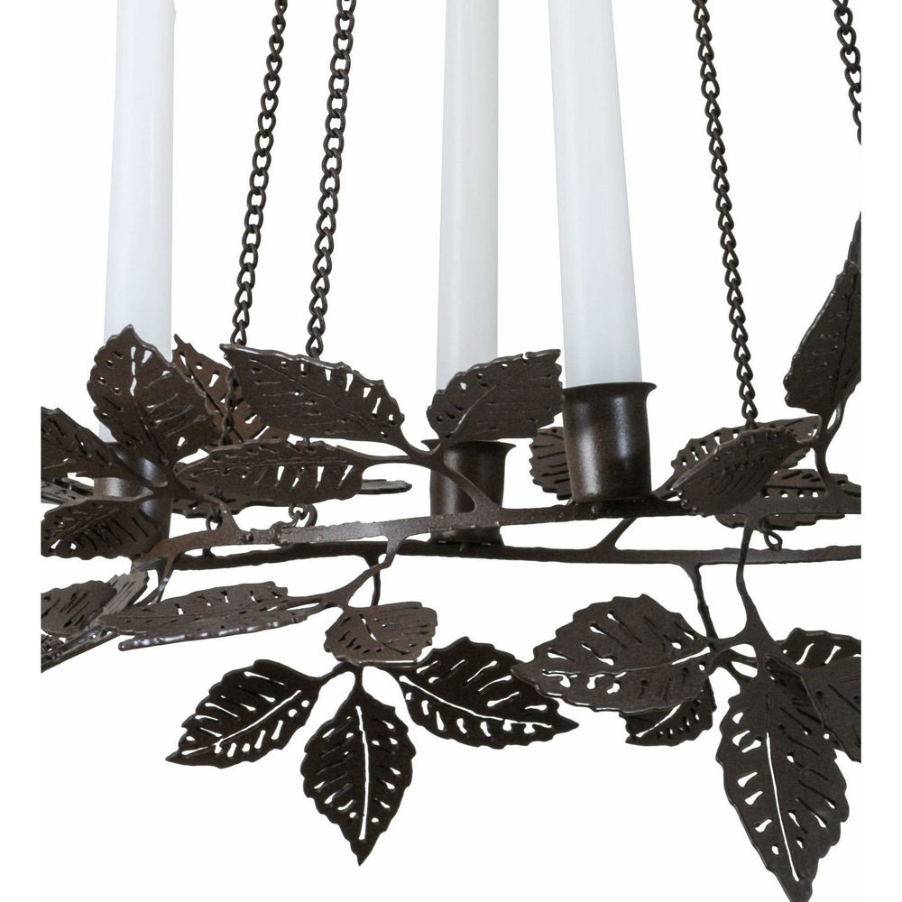 2nd Ave Lighting Pendants Cafe Noir / Glass Fabric Idalight Autumn Crown Pendant By 2nd Ave Lighting 148699