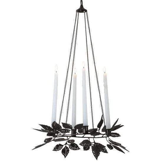 2nd Ave Lighting Pendants Cafe Noir / Glass Fabric Idalight Autumn Crown Pendant By 2nd Ave Lighting 148699