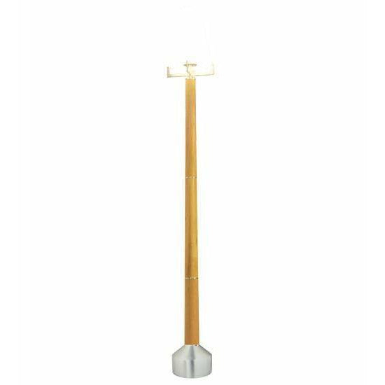 2nd Ave Lighting Post Mount Brushed Steel / Faux Wood / Glass Fabric Idalight Avesta Post Mount By 2nd Ave Lighting 118733