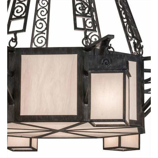2nd Ave Lighting Pendants Antique Iron Gate / Whitestone Idalight / Glass Fabric Idalight Azrael Pendant By 2nd Ave Lighting 153275
