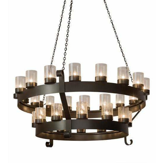 2nd Ave Lighting Chandeliers Bronze / Clear Seeded Glass / Glass Fabric Idalight Barnstable Chandelier By 2nd Ave Lighting 179362