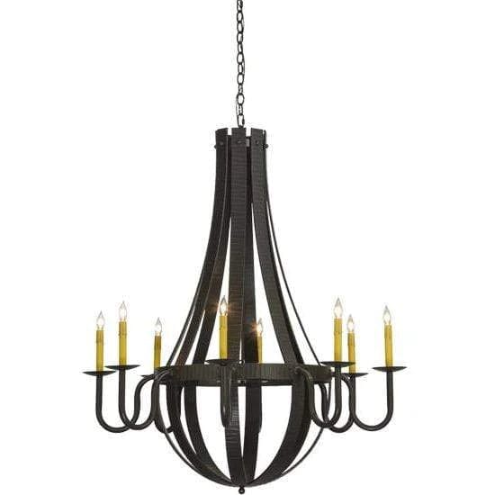 2nd Ave Lighting Chandeliers Timeless Bronze / Glass Fabric Idalight Barrel Stave Chandelier By 2nd Ave Lighting 127509