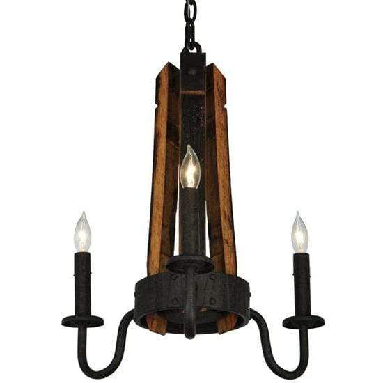 2nd Ave Lighting Chandeliers Coffee Bean / Glass Fabric Idalight Barrel Stave Chandelier By 2nd Ave Lighting 133299