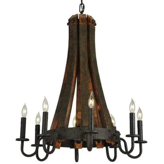 2nd Ave Lighting Chandeliers Coffee Bean / Glass Fabric Idalight Barrel Stave Chandelier By 2nd Ave Lighting 133684