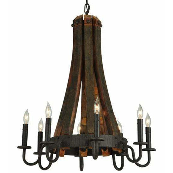 2nd Ave Lighting Chandeliers Coffee Bean / Glass Fabric Idalight Barrel Stave Chandelier By 2nd Ave Lighting 133684