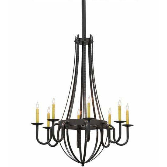 2nd Ave Lighting Chandeliers Timeless Bronze / Glass Fabric Idalight Barrel Stave Chandelier By 2nd Ave Lighting 155819