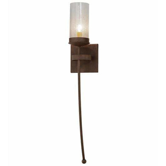 2nd Ave Lighting One Light Antique Rust / Clear Seeded Glass / Glass Fabric Idalight Bechar One Light By 2nd Ave Lighting 151761
