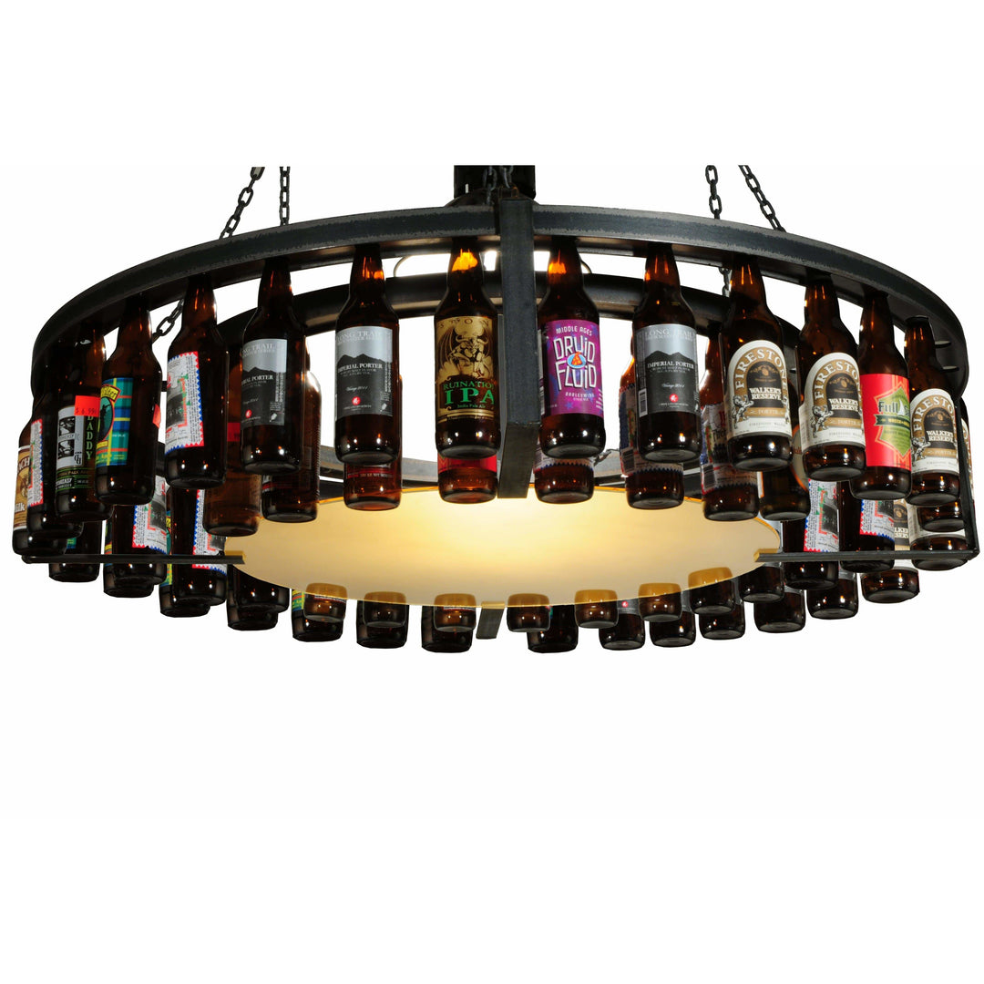2nd Ave Lighting Pendants Antique Iron Gate / Glass Fabric Idalight Beer:30 Pendant By 2nd Ave Lighting 160221