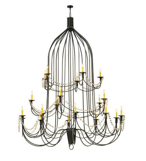2nd Ave Lighting Chandeliers Wrought Iron / Glass Fabric Idalight Bell Chandelier By 2nd Ave Lighting 149323