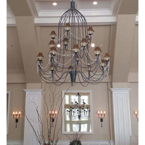 2nd Ave Lighting Chandeliers Wrought Iron / Glass Fabric Idalight Bell Chandelier By 2nd Ave Lighting 149323