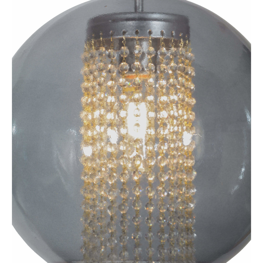 2nd Ave Lighting Pendants Silver / Clear Crystal / Glass Fabric Idalight Bola Pendant By 2nd Ave Lighting 149397