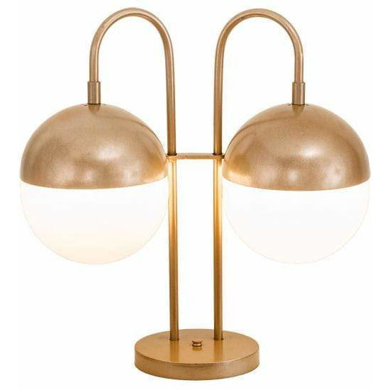 2nd Ave Lighting Schoolhouse, Revival And Globe Champagne Metallic / White Glass / Glass Bola Schoolhouse, Revival And Globe By 2nd Ave Lighting 194888