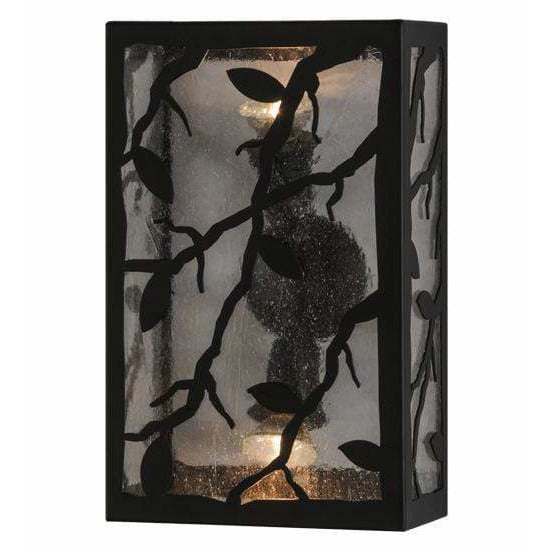 2nd Ave Lighting N/A Blackwash / Clear Seeded Glass / Glass Fabric Idalight Branches with Leaves N/A By 2nd Ave Lighting 145124
