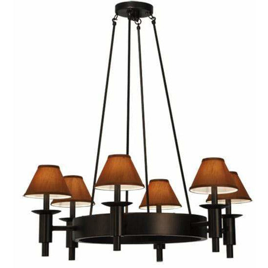 2nd Ave Lighting Chandeliers Mahogany Bronze / Copper Textrene / Glass Fabric Idalight Calais Chandelier By 2nd Ave Lighting 136453