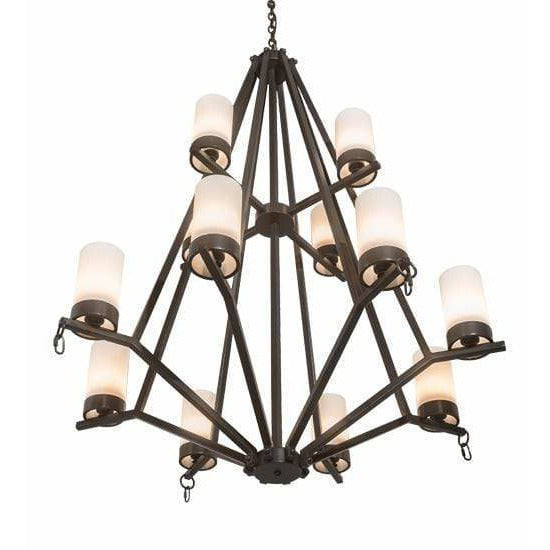 2nd Ave Lighting Chandeliers Gilded Tobacco / Clear Hurricane Glass Calista Chandelier By 2nd Ave Lighting 200630