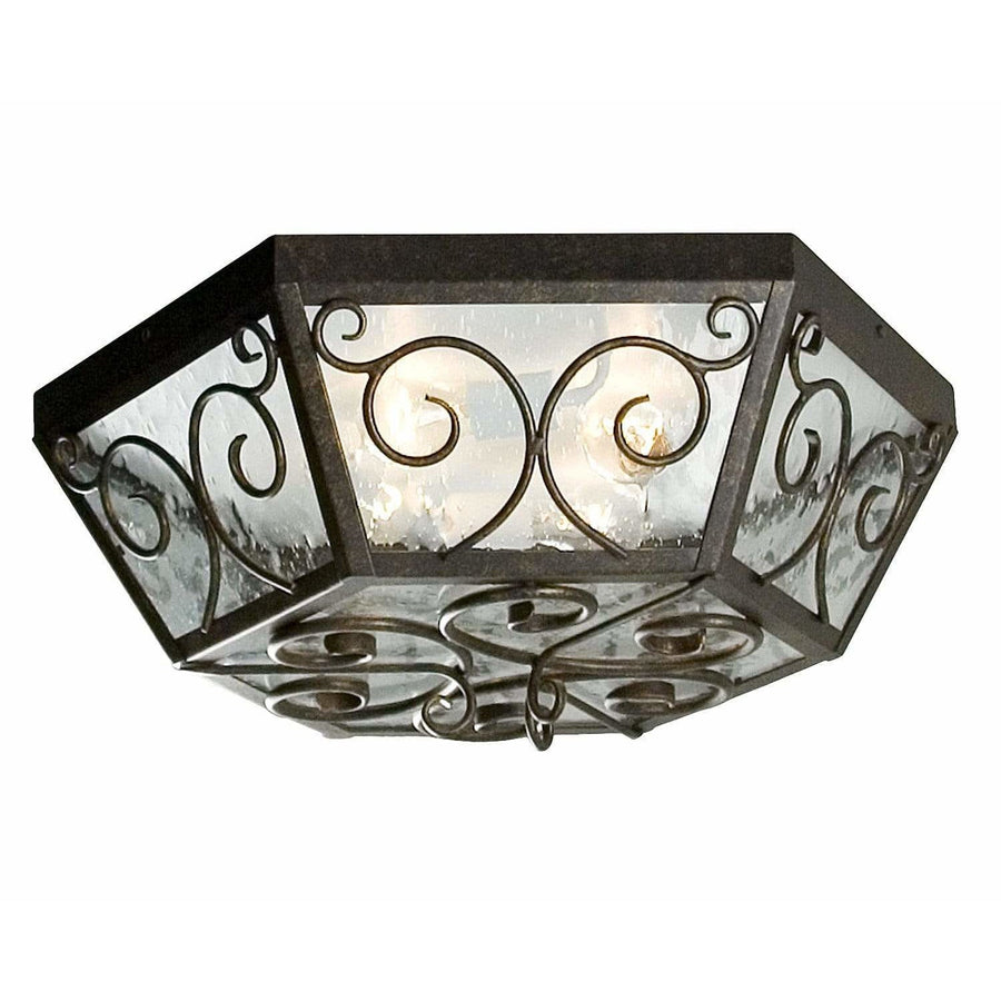 2nd Ave Lighting Flush Mounts Gilded Tobacco / Clear Waterglass Camilla Flush Mount By 2nd Ave Lighting 117926