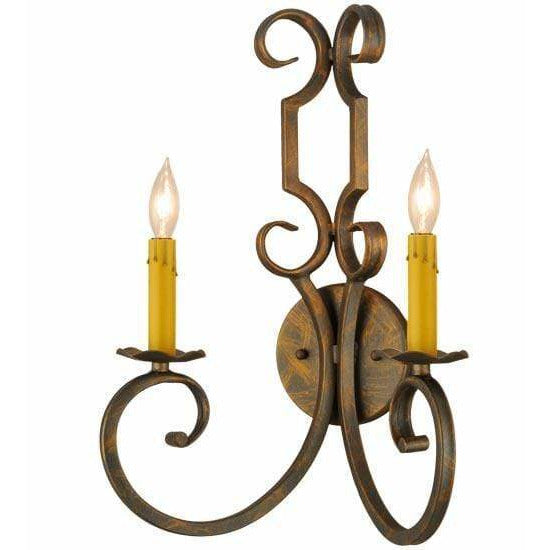 2nd Ave Lighting Two Lights French Bronze / Glass Fabric Idalight Carlo Two Light By 2nd Ave Lighting 117559