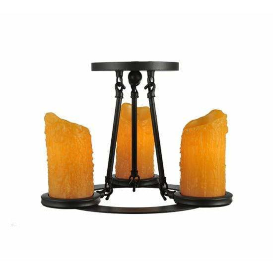 2nd Ave Lighting Ceiling Fixtures Wrought Iron / Honey Amber Faux Candles / Glass Fabric Idalight Carpathian Ceiling Fixtures By 2nd Ave Lighting 110508