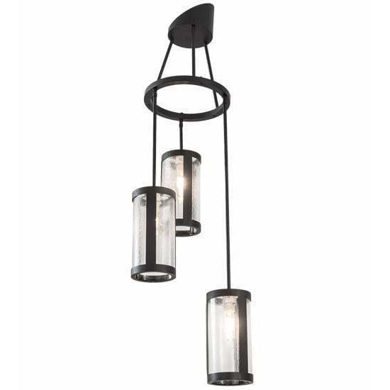 2nd Ave Lighting Chandeliers Solar Black / .Clear Seedy Glass / Glass Cartier Chandelier By 2nd Ave Lighting 204512