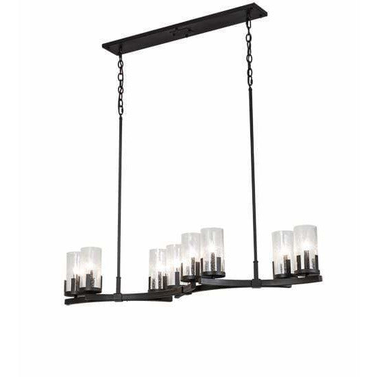 2nd Ave Lighting Chandeliers Wrought Iron / Clear Seedy Glass / Glass Cero Chandelier By 2nd Ave Lighting 215599