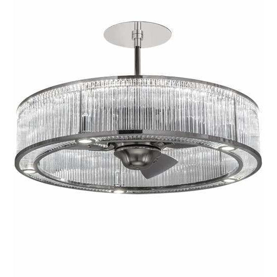 2nd Ave Lighting Chandel-Air Polished Stainless Steel / Glass Fabric Idalight Chandel-Air By 2nd Ave Lighting 182431