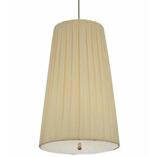 2nd Ave Lighting Pendants Chrome / Antique Cream / Glass Fabric Idalight Channell Pendant By 2nd Ave Lighting 119125