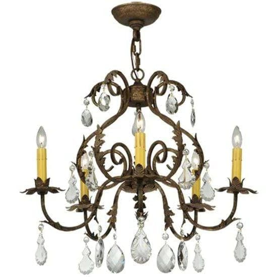 2nd Ave Lighting Chandeliers Pompeii Gold / Glass Fabric Idalight Chantilly Chandelier By 2nd Ave Lighting 135403
