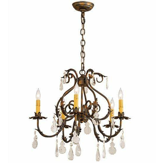 2nd Ave Lighting Chandeliers French Bronze / Glass Fabric Idalight Chantilly Chandelier By 2nd Ave Lighting 187262
